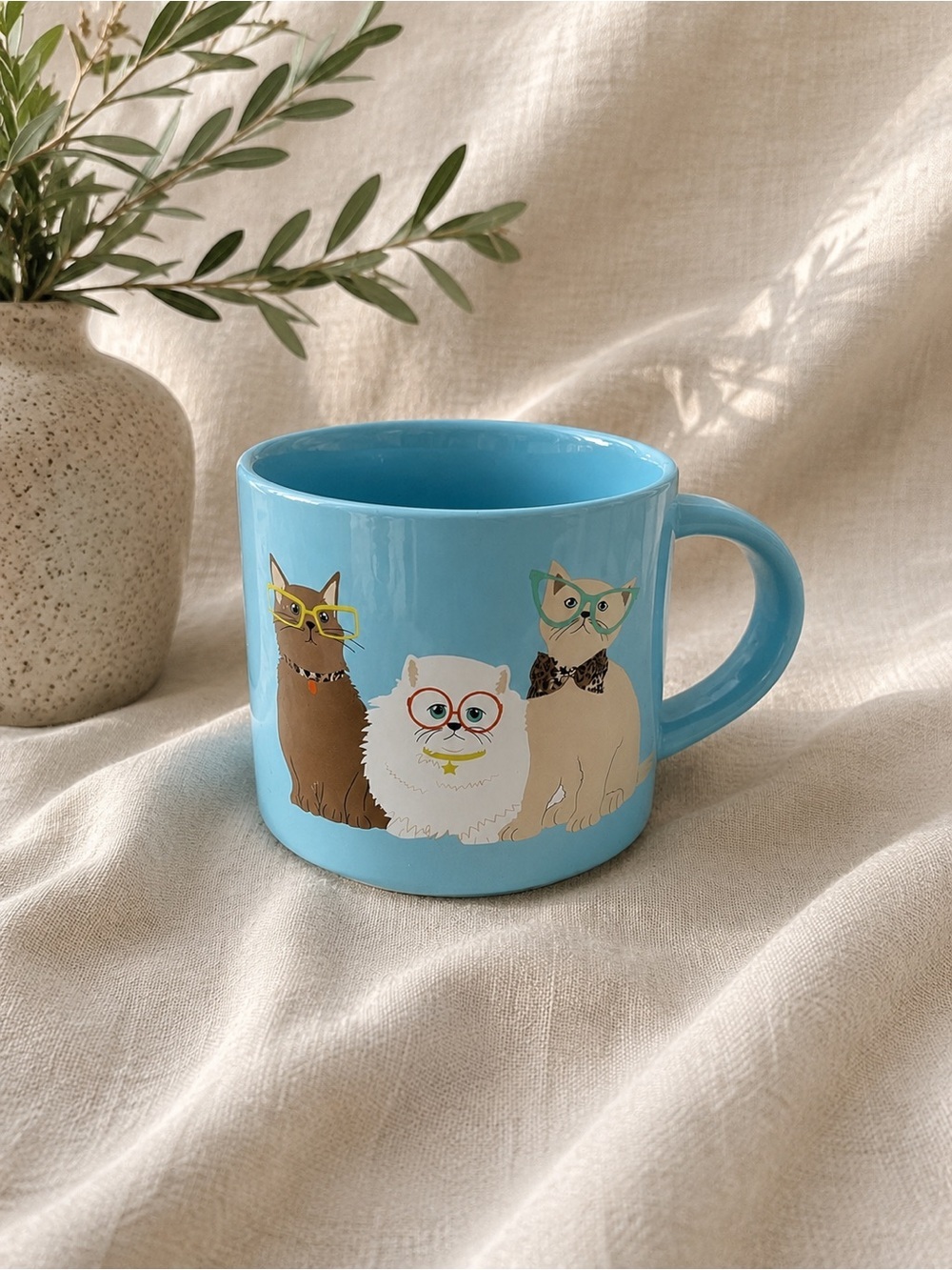 John Bartlett Pet Blue Cat Coffee Mug ☕🐱